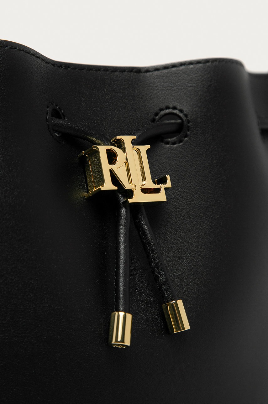 

Кожаная сумочка Lauren Ralph Lauren цвет чёрный