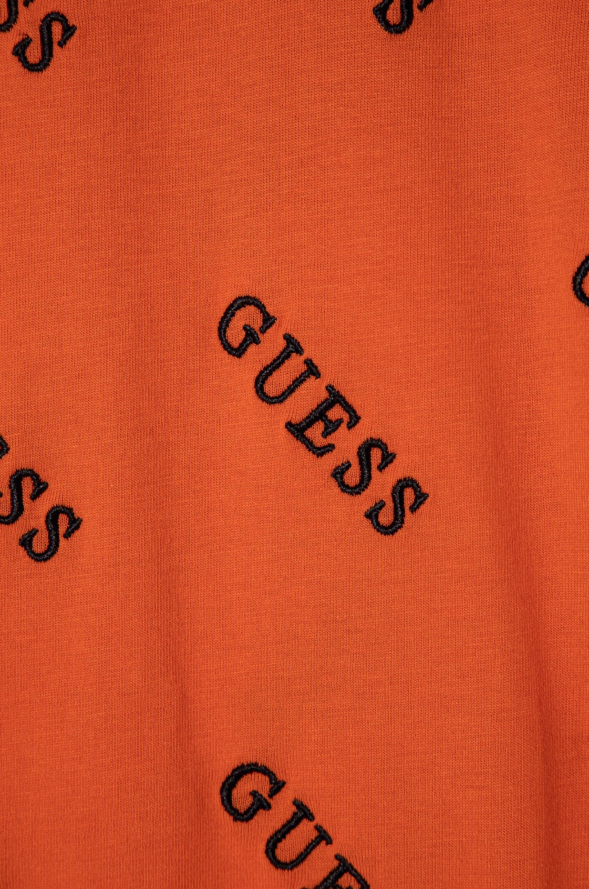 

Дитяча футболка Guess колір помаранчевий візерунок