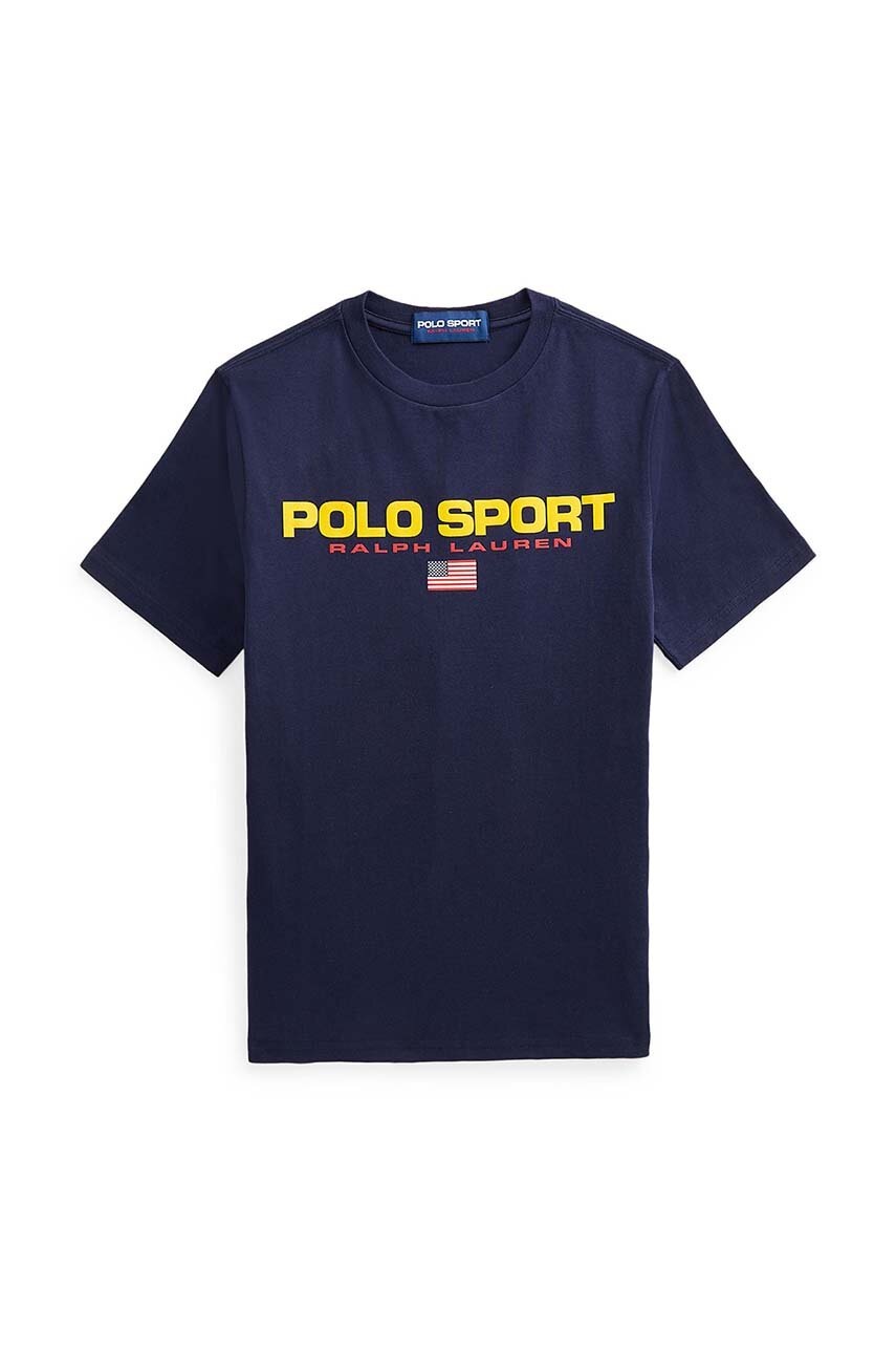 

Детска тениска Polo Ralph Lauren в тъмносиньо с принт, Тъмносин