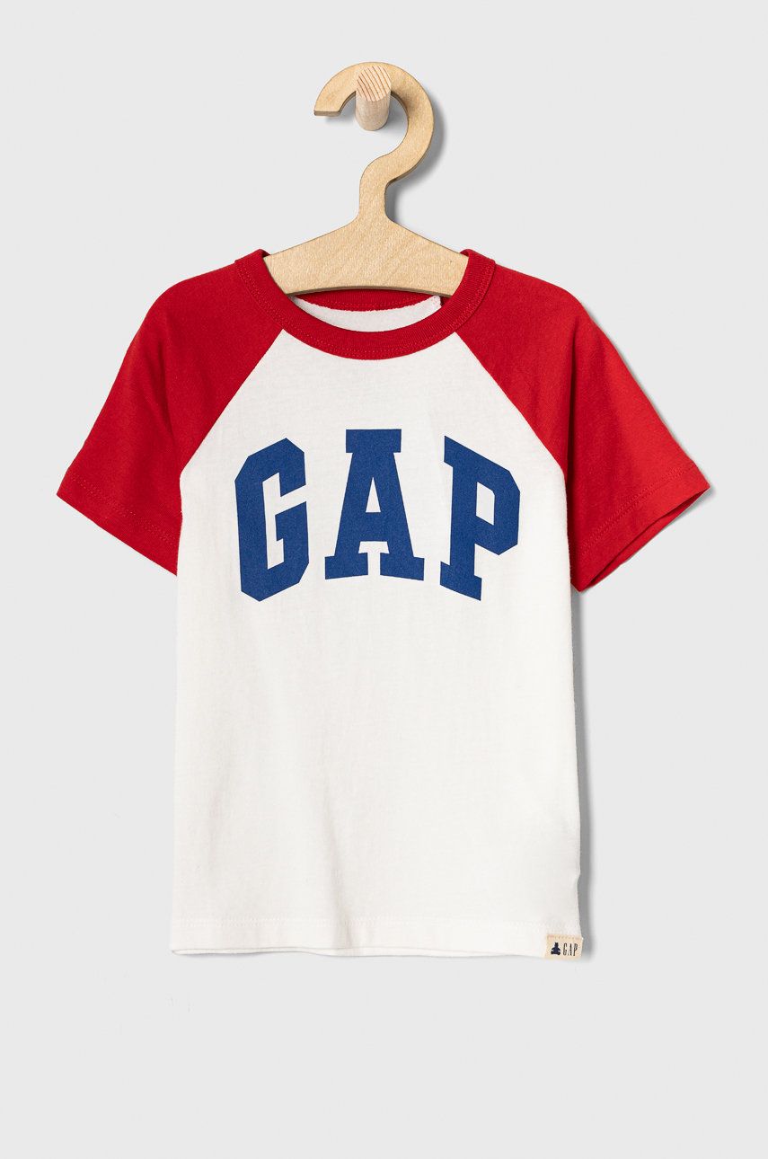 

Детска тениска GAP в бяло с принт, Бял