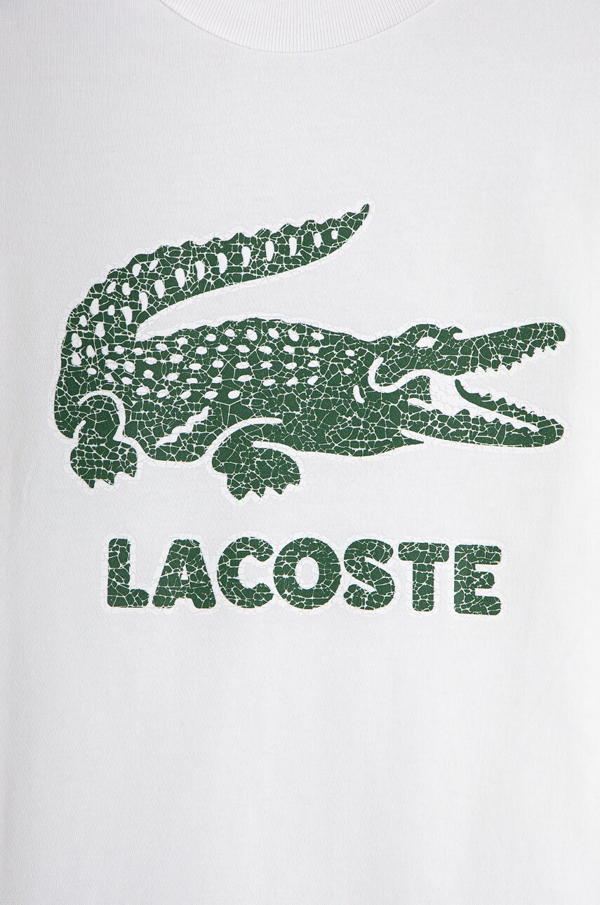 

Детская футболка Lacoste цвет белый с принтом