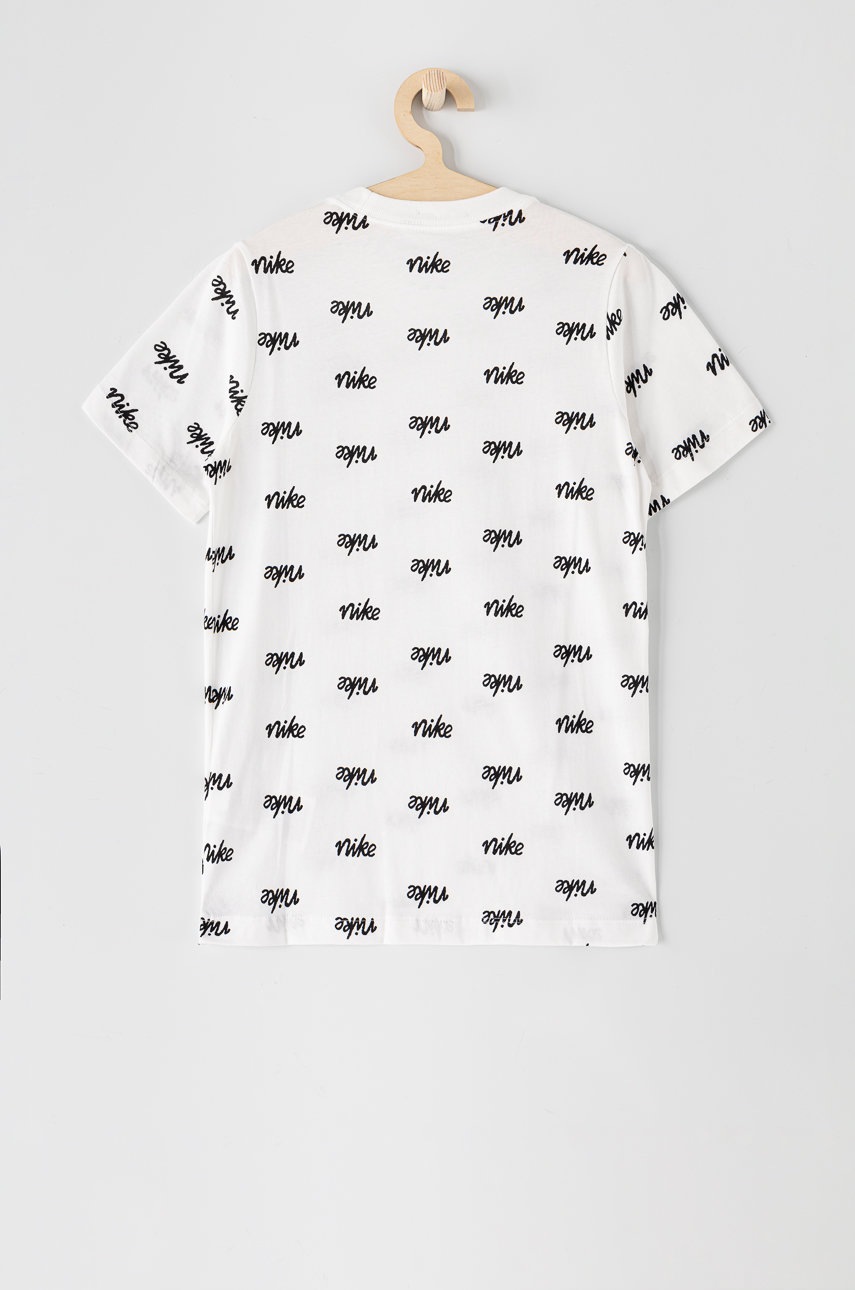 

Дитяча футболка Nike Kids колір білий візерунок