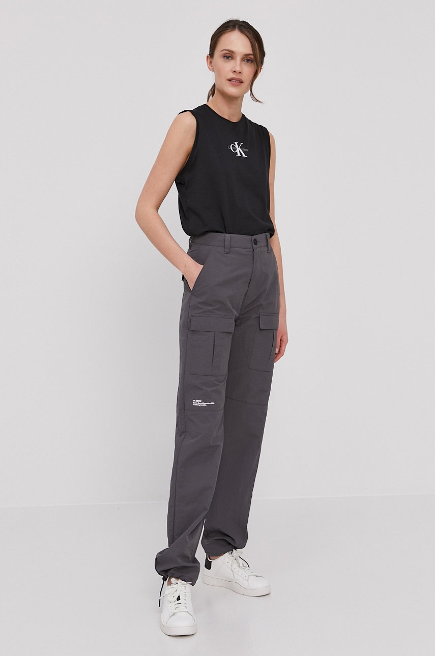 

Топ Calvin Klein Jeans женский цвет чёрный