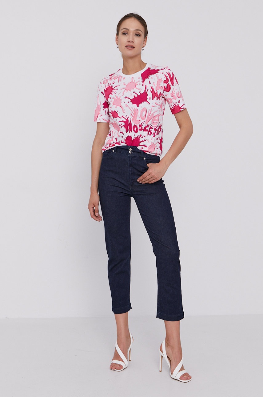 

Футболка Love Moschino женский цвет розовый