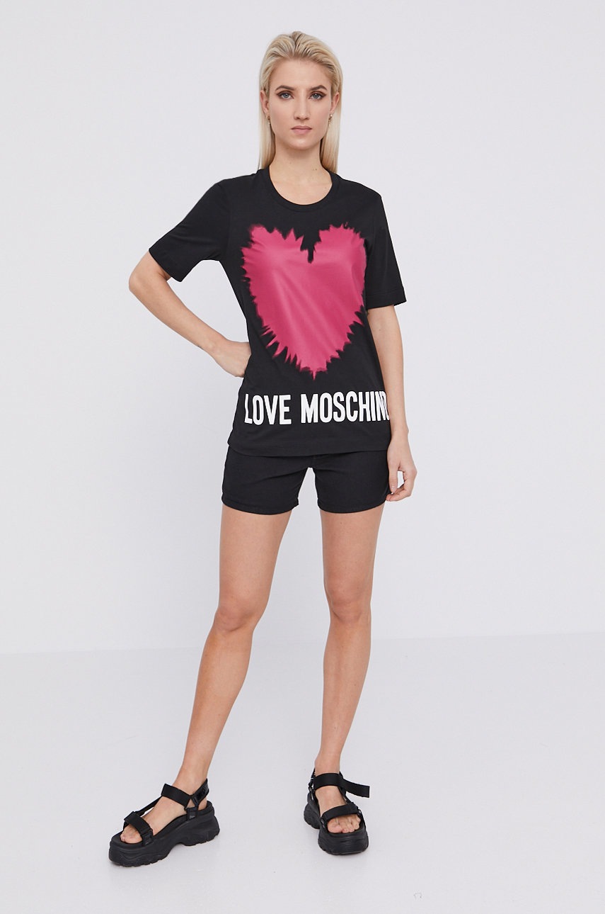 

Футболка Love Moschino жіноча колір чорний