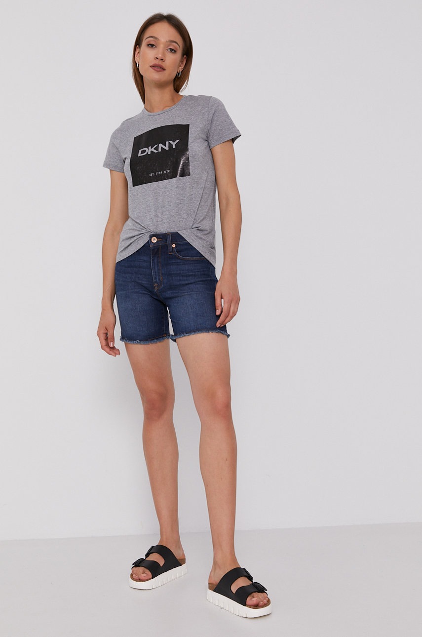 

Футболка Dkny жіноча колір сірий