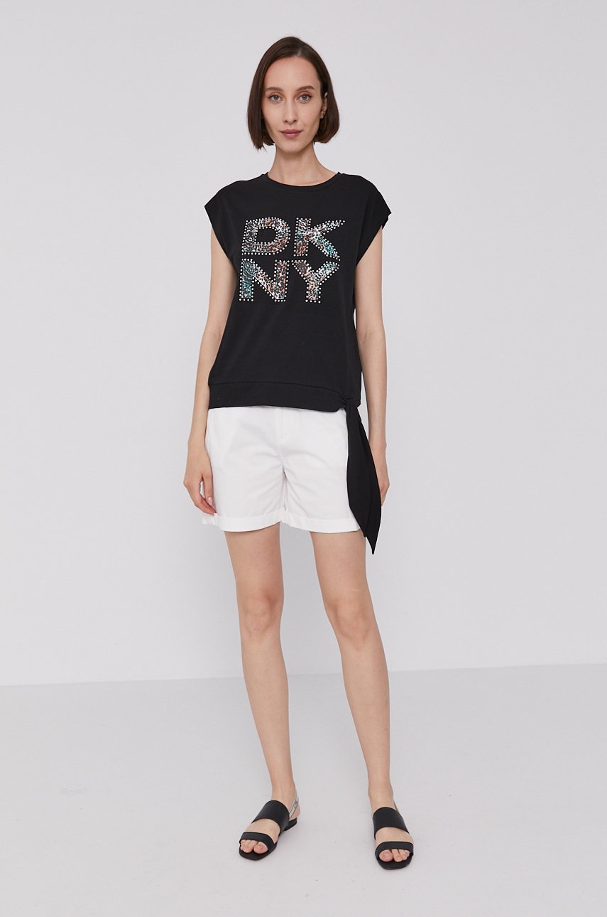

Футболка Dkny женская цвет чёрный