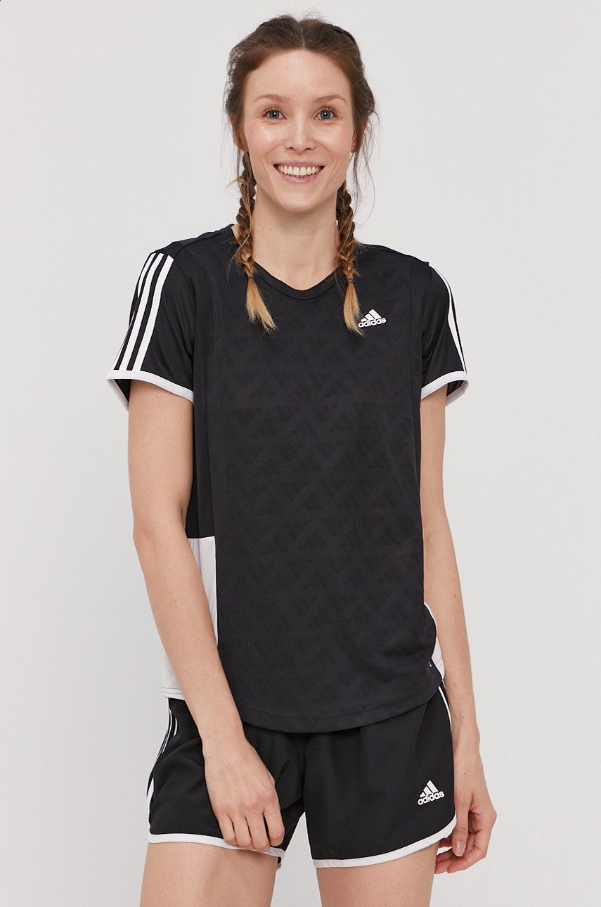 Adidas Performance Tricou femei, culoarea negru