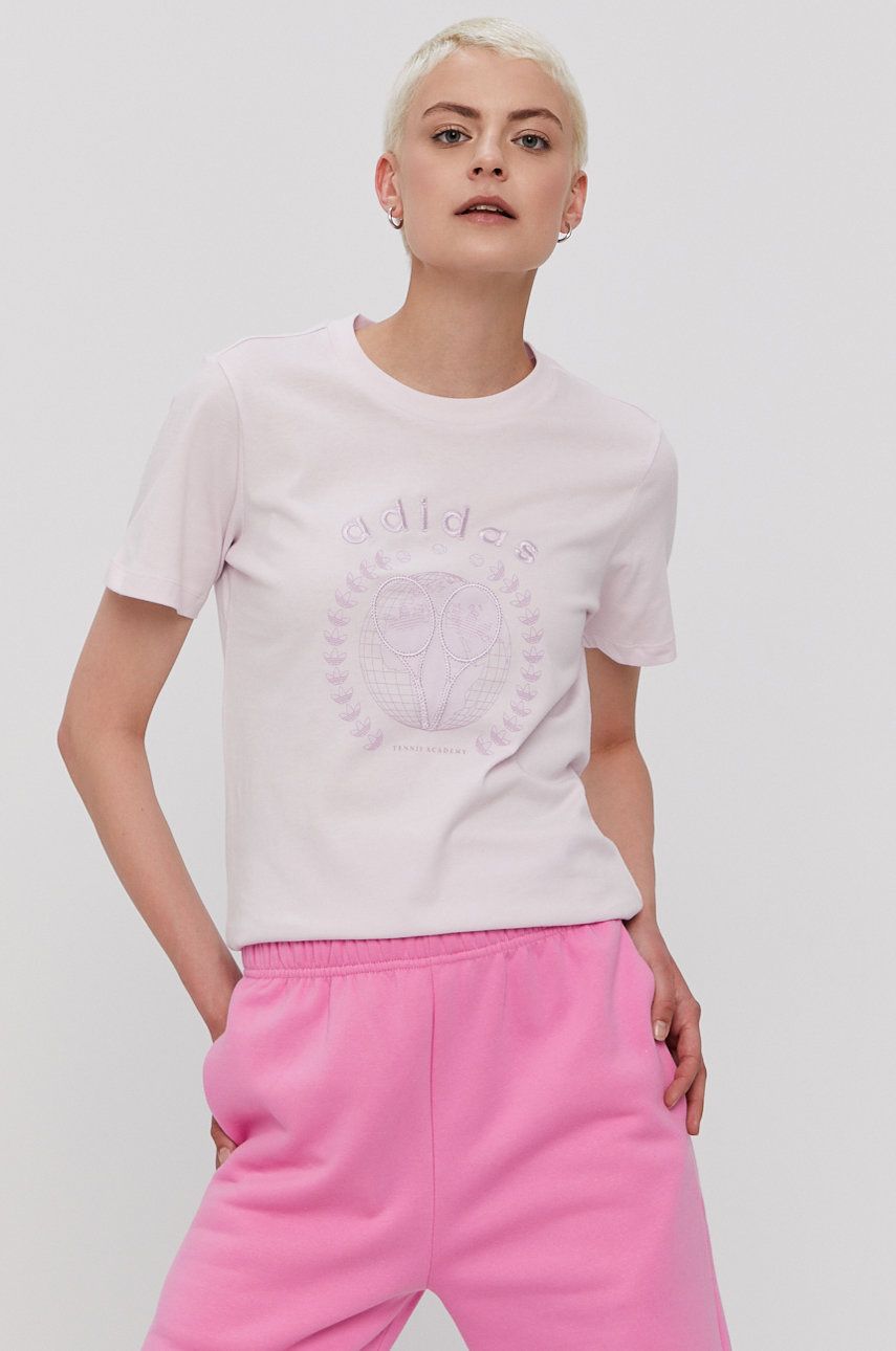 Adidas Originals T-shirt H56456 damski kolor różowy