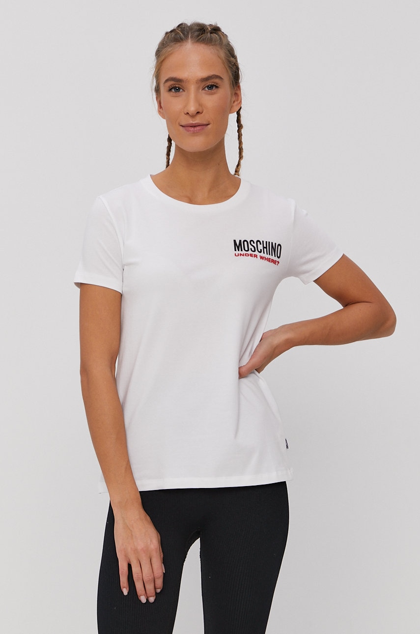 

Футболка Moschino Underwear жіноча колір білий