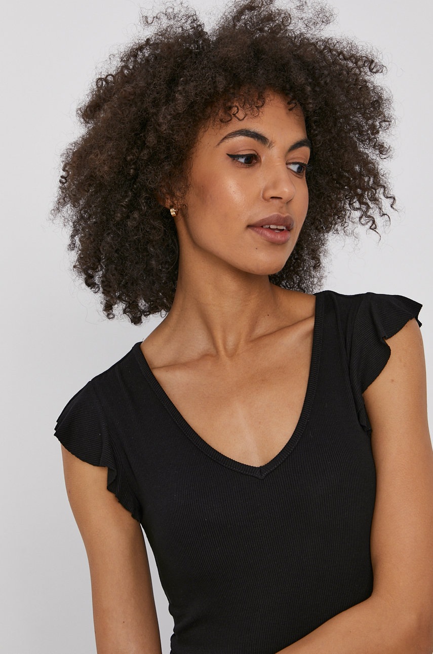 

Тениска Only дамска в черно, Черен