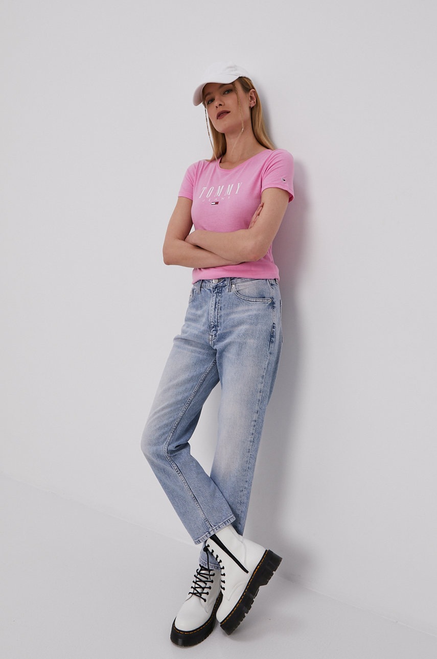 

Футболка Tommy Jeans цвет фиолетовый