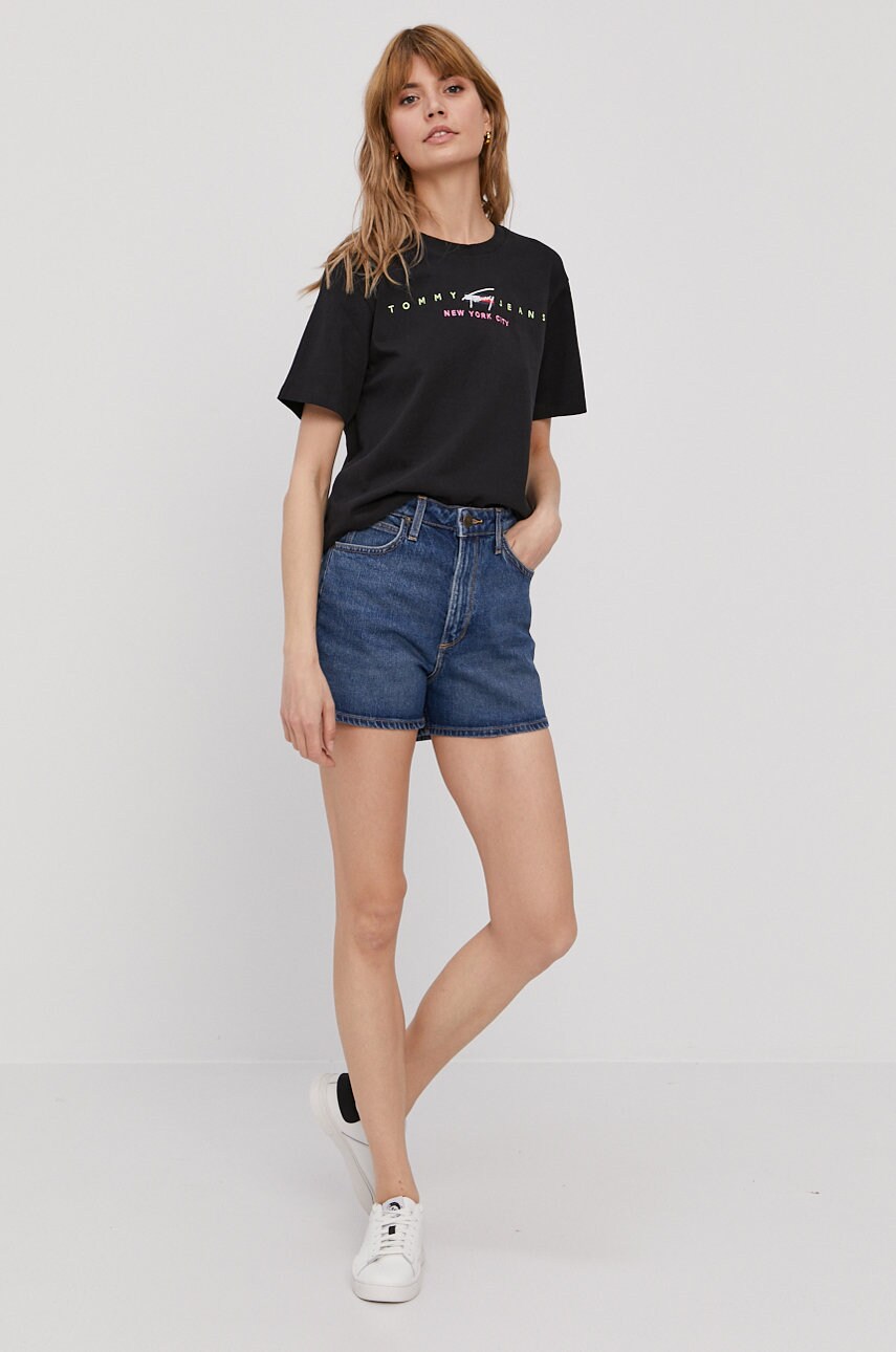 

Футболка Tommy Jeans жіноча колір чорний