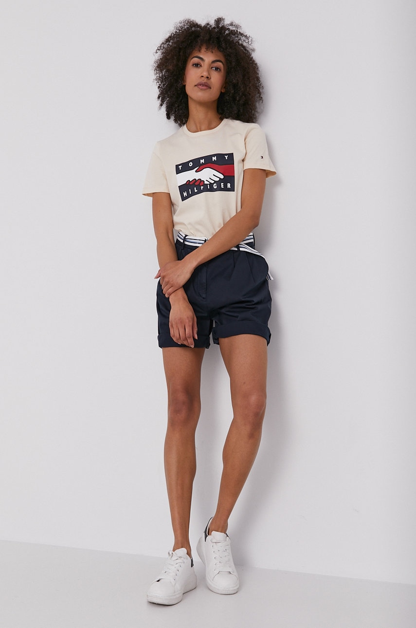 

Футболка Tommy Hilfiger женская цвет бежевый