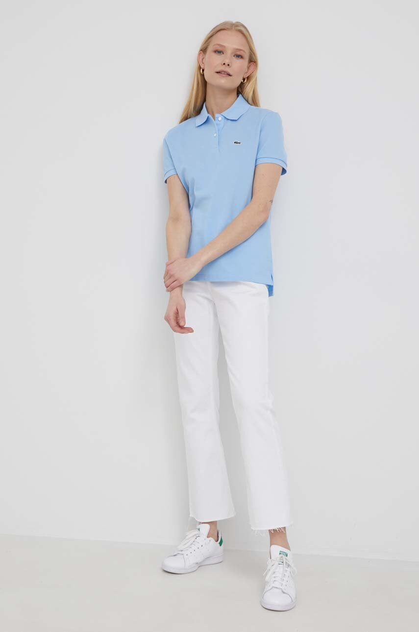 

Бавовняна футболка Lacoste з коміром