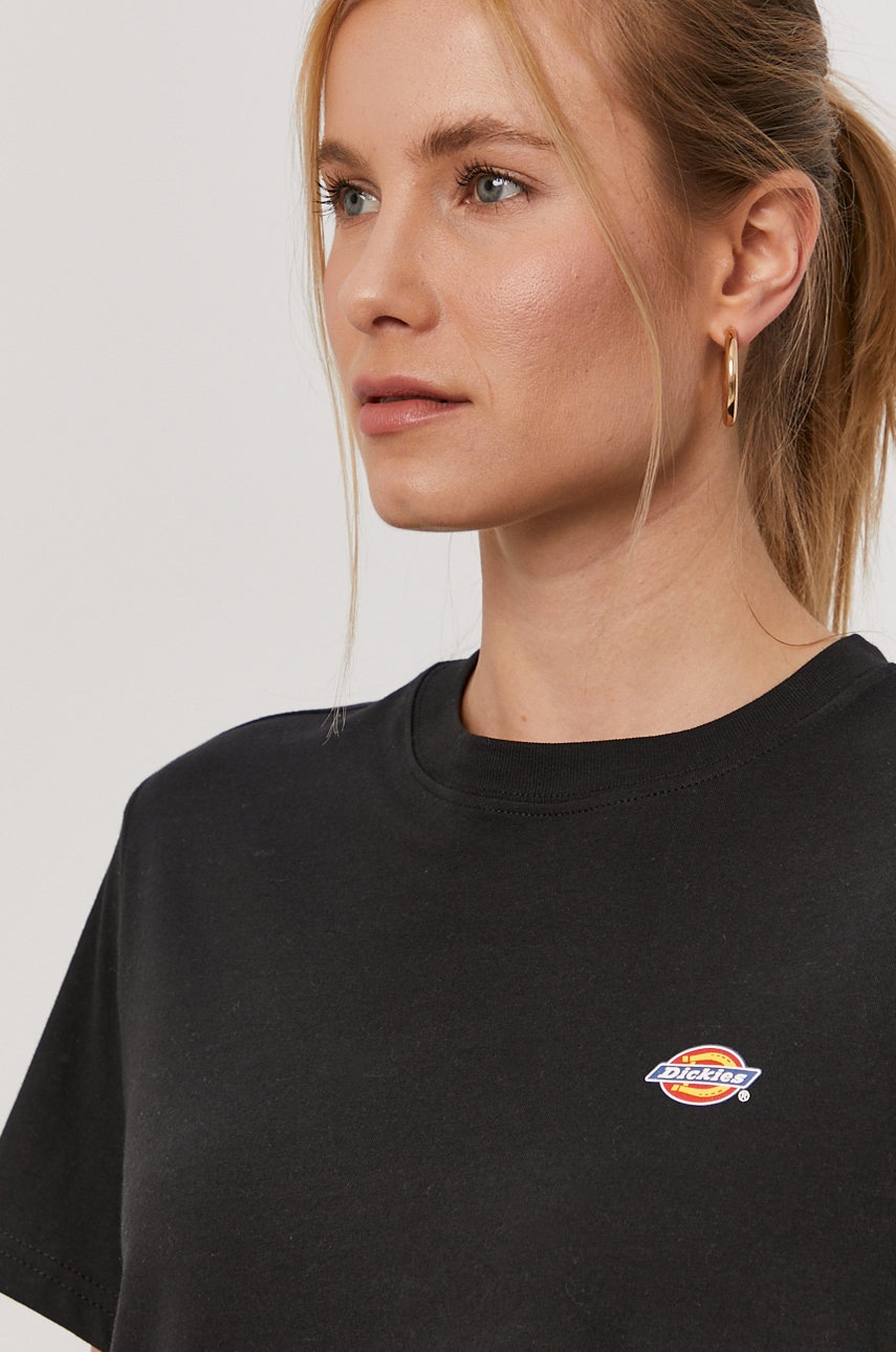 Μπλουζάκι Dickies γυναικείo, χρώμα: μαύρο φωτογραφία