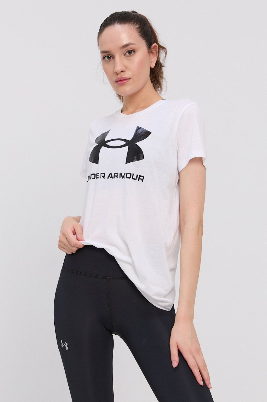 

Футболка Under Armour 1356305 жіноча колір білий