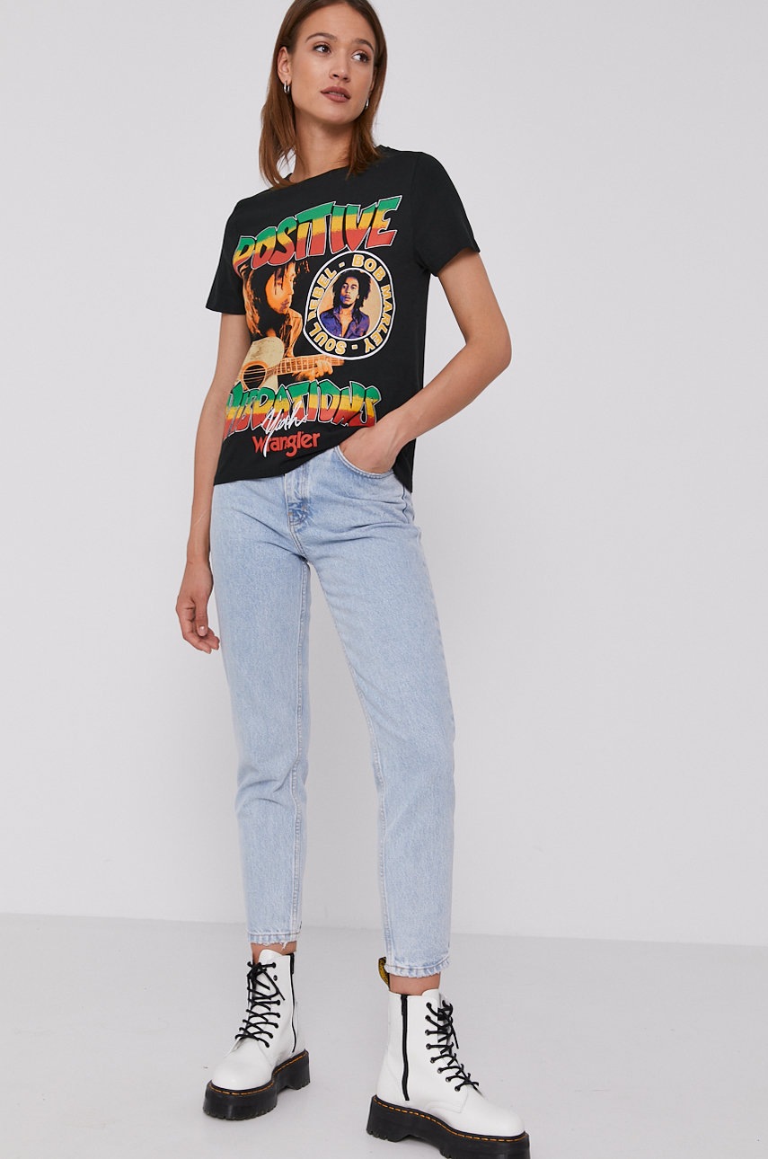 

Футболка Wrangler x Bob Marley жіноча колір чорний