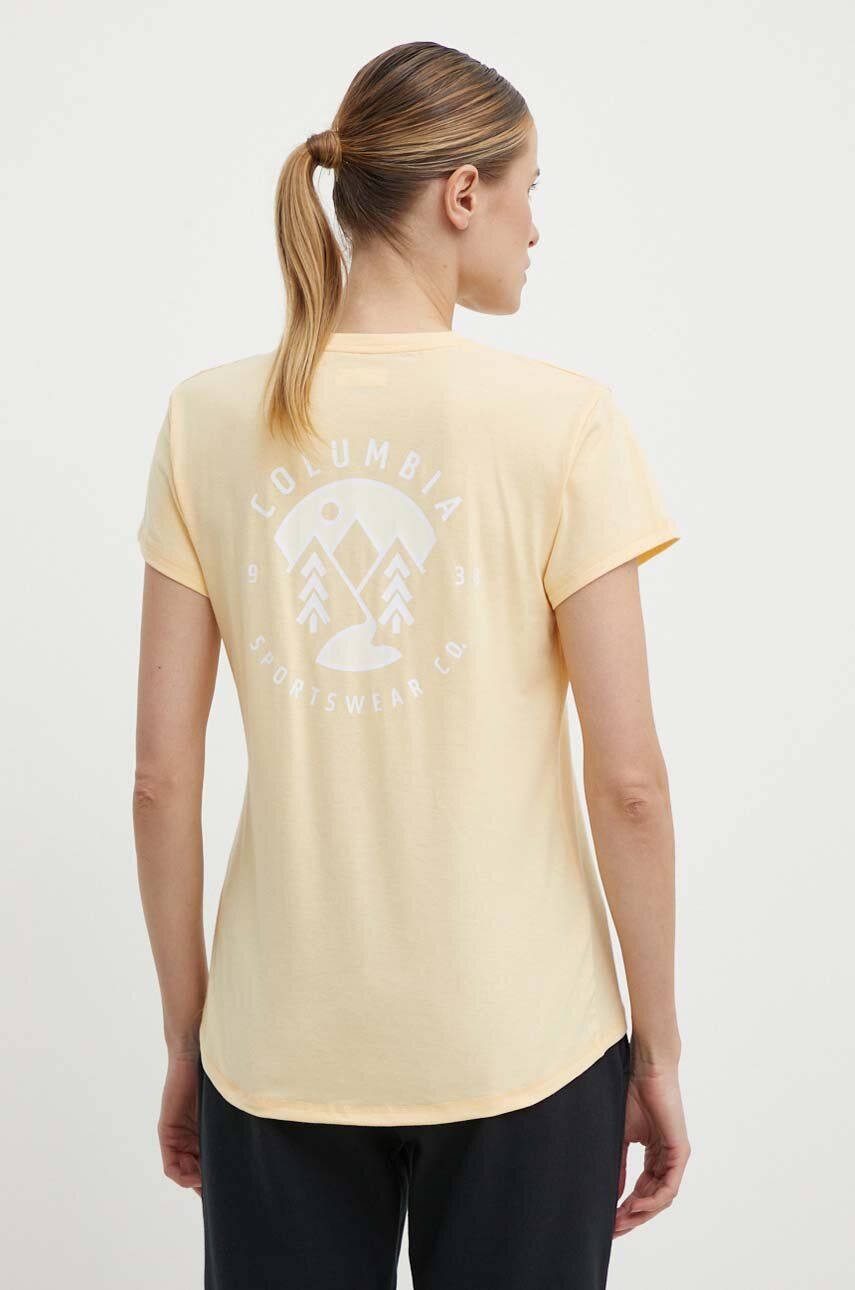 Columbia tricou sport Sun Trek culoarea portocaliu, 1931753 1931753