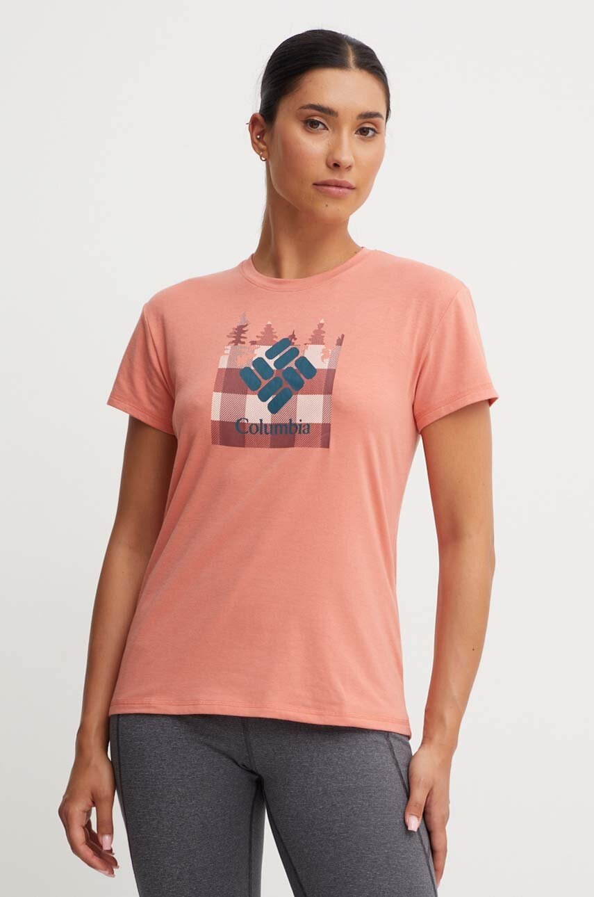 Αθλητικό μπλουζάκι Columbia Sun Trek Sun Trek χρώμα: πορτοκαλί IL3431 1931753 φωτογραφία