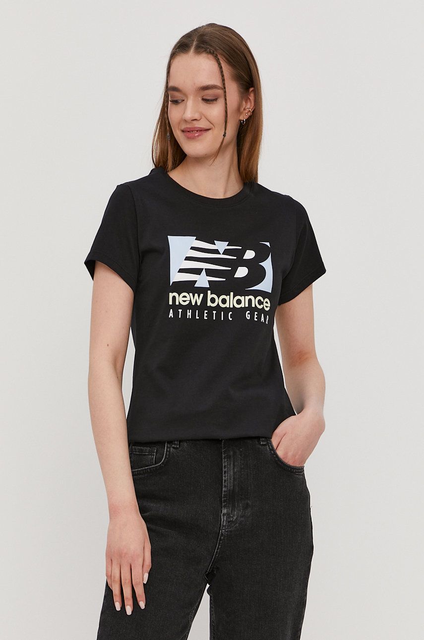 New Balance Tricou culoarea negru