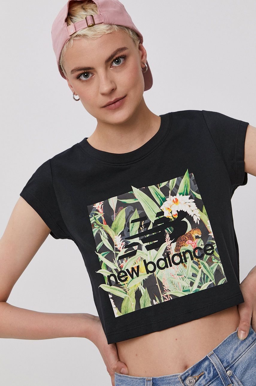 New Balance Tricou WT11511BK femei, culoarea negru answear imagine noua