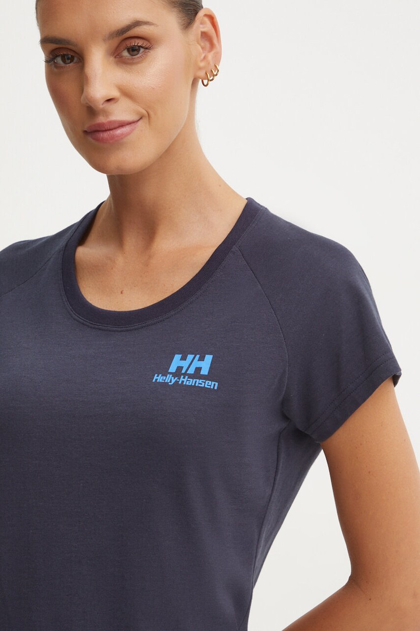 Helly Hansen tricou NORD femei, culoarea albastru marin, 62985