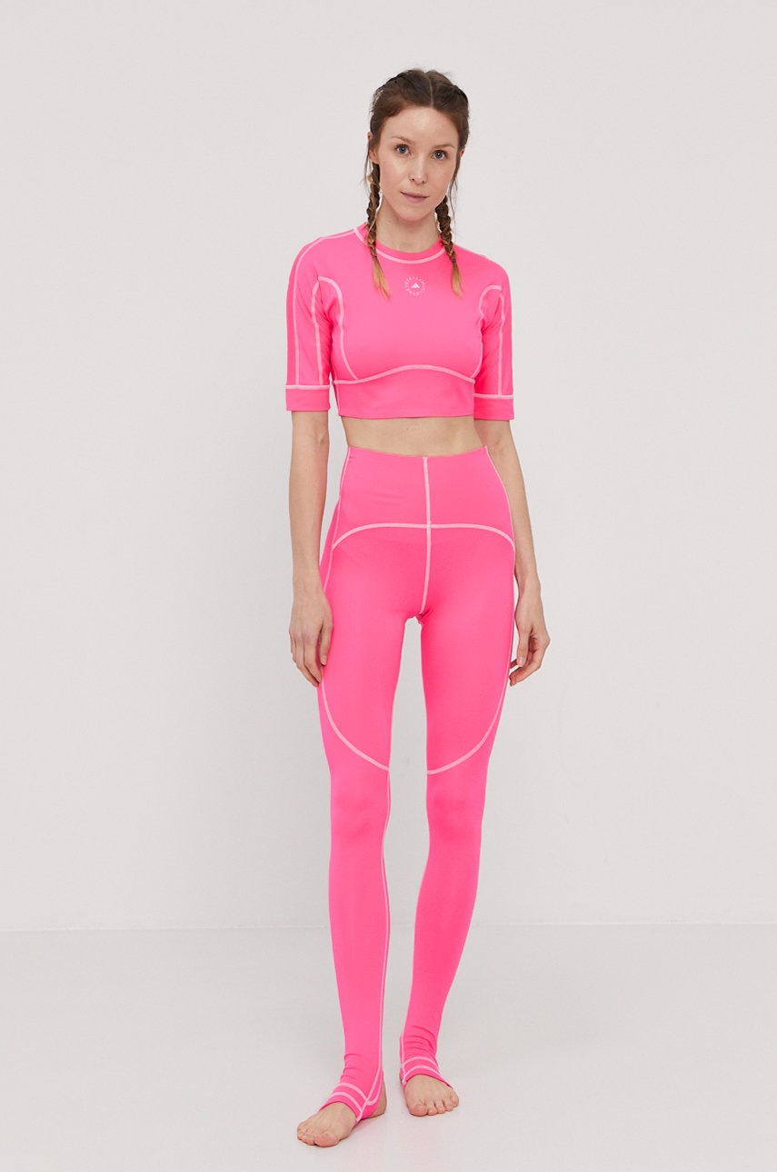 

Футболка adidas by Stella McCartney жіноча колір рожевий