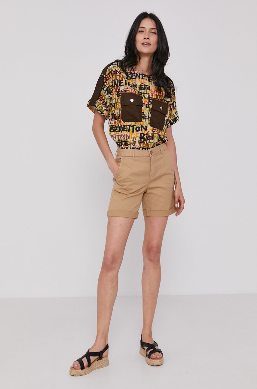 

Хлопковая рубашка United Colors of Benetton женская relaxed