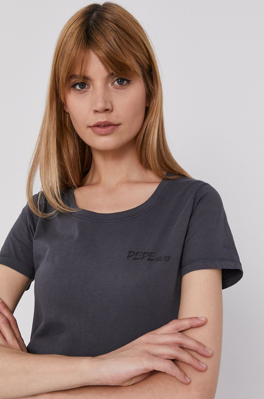 Pepe Jeans Tricou June femei, culoarea gri answear.ro imagine noua 2022