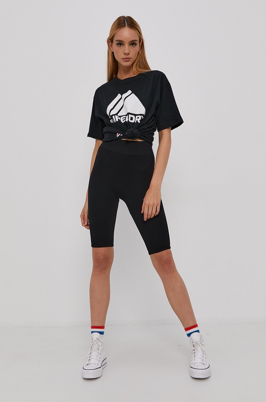 

Футболка Superdry женская цвет чёрный