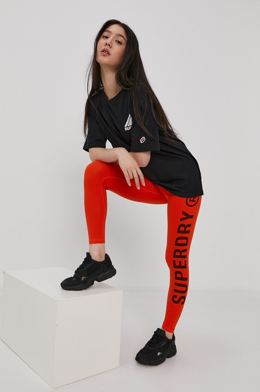 

Бавовняна футболка Superdry колір чорний