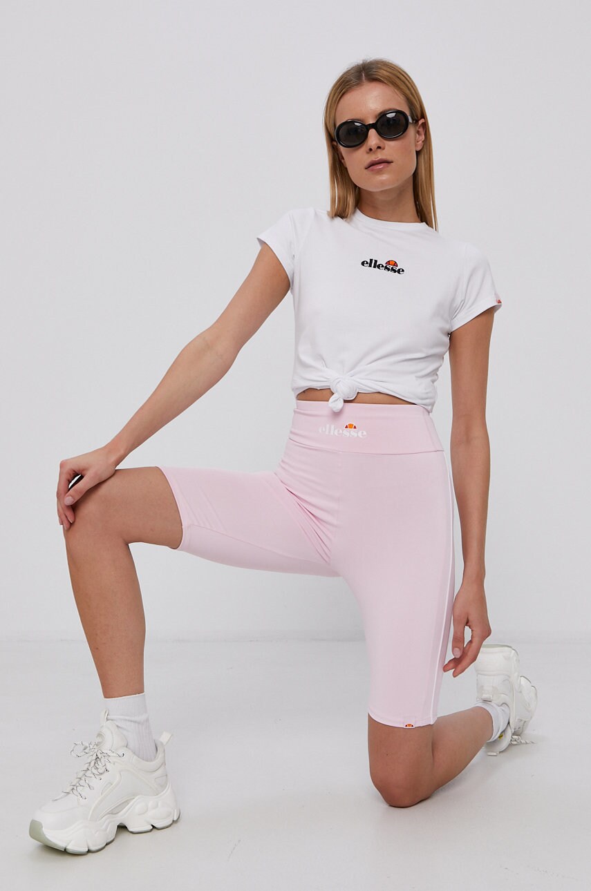 

Бавовняна футболка Ellesse колір білий