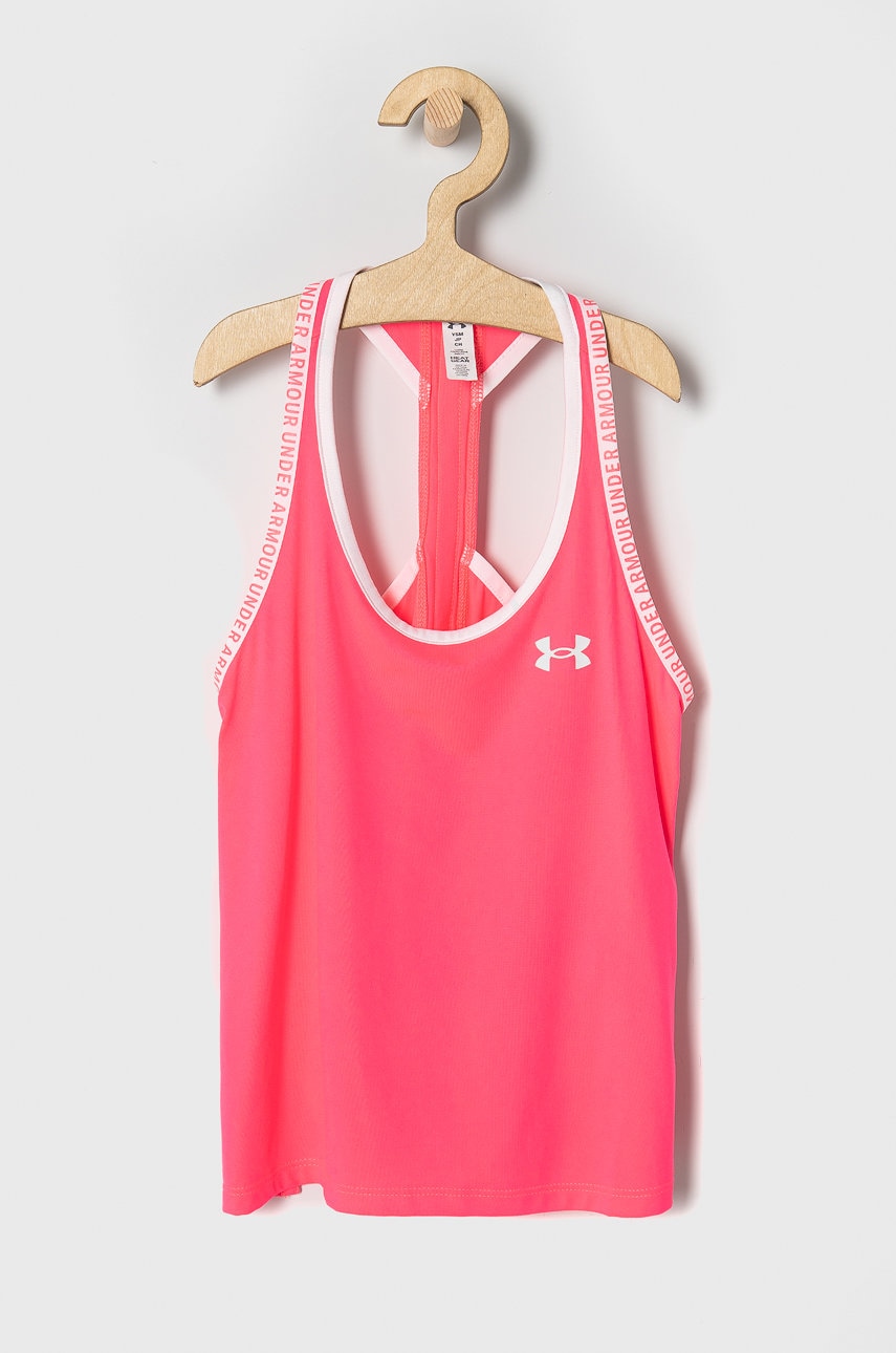 Dětský top Under Armour 1363374 růžová barva - růžová -  90 % Polyester