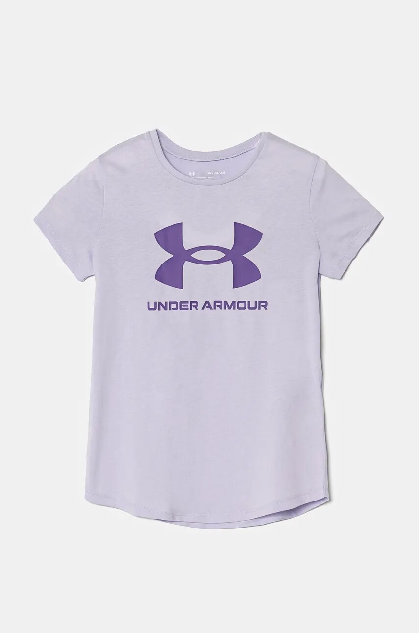 Under Armour tricou copii culoarea violet