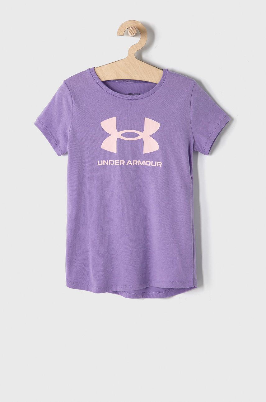 Dětské tričko Under Armour 1361182 fialová barva - fialová
