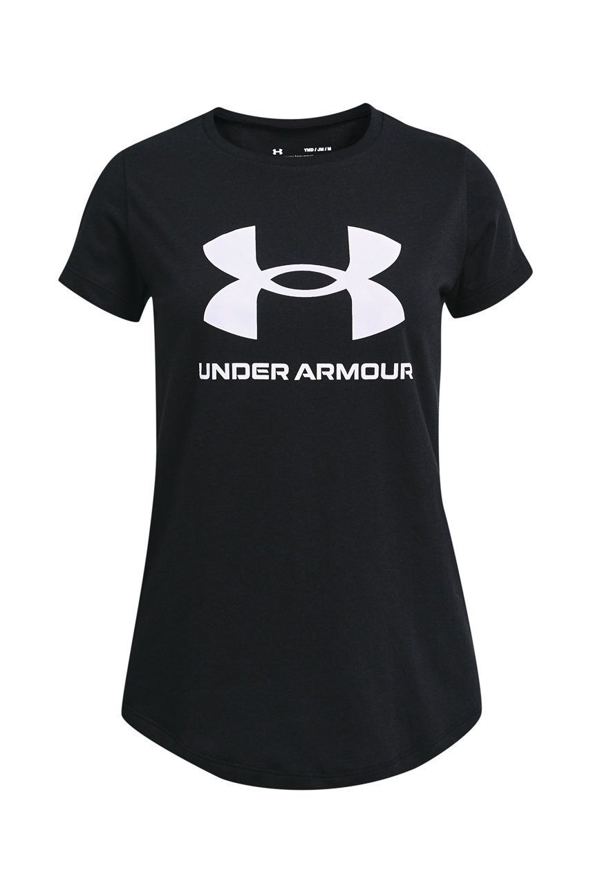 Levně Dětské tričko Under Armour 1361182 černá barva