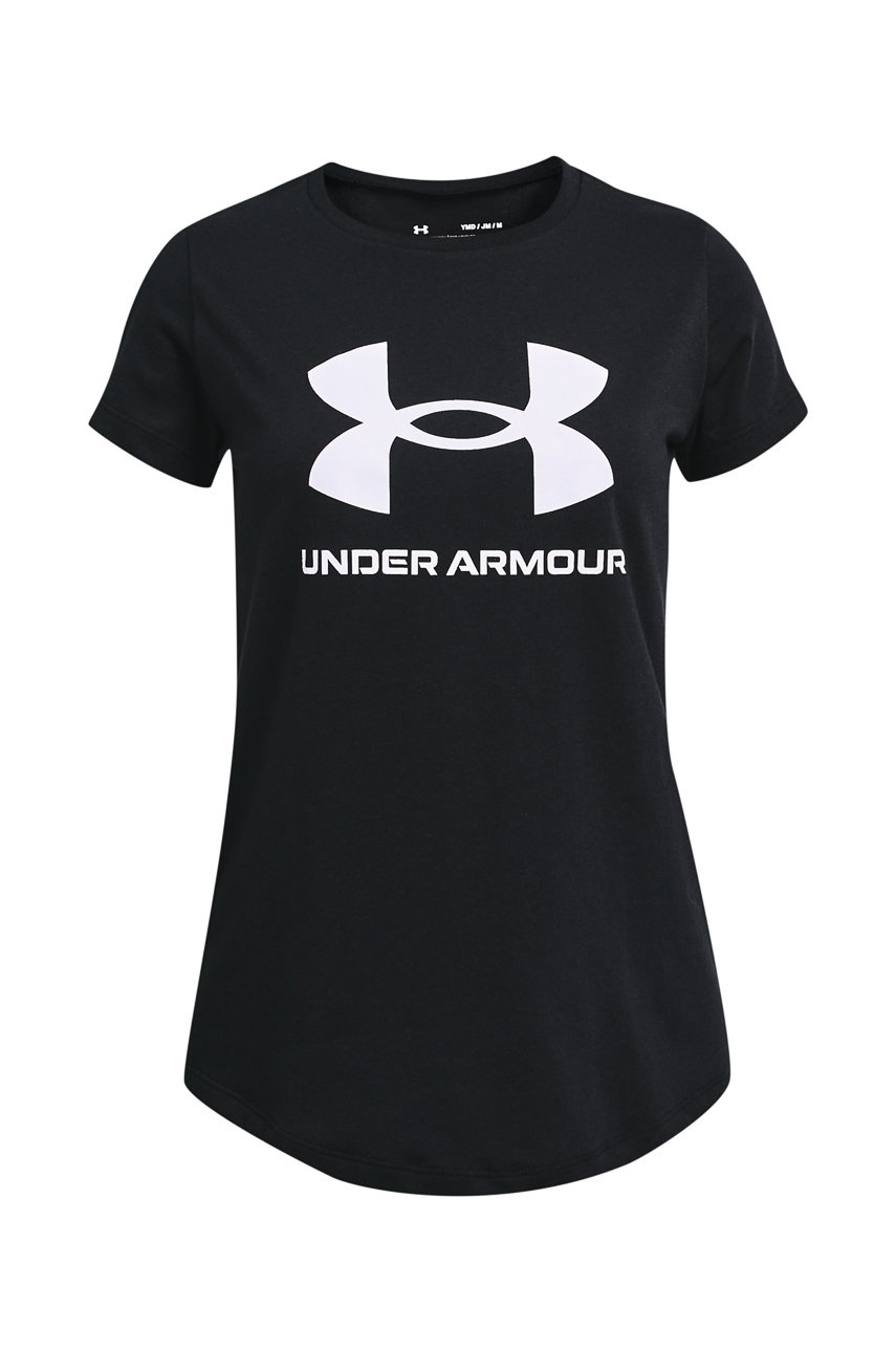 Under Armour tricou copii 1361182 culoarea negru