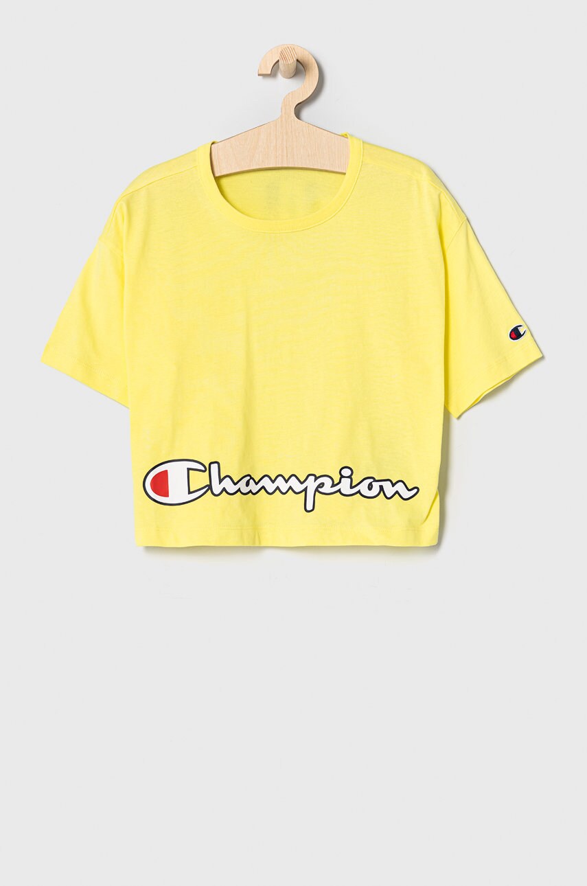 Champion Tricou copii 403787 culoarea galben