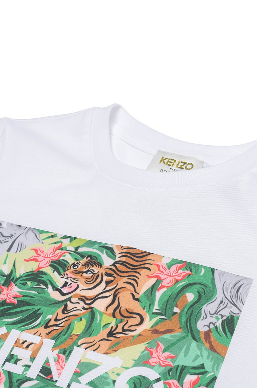 

Дитяча футболка Kenzo Kids колір білий