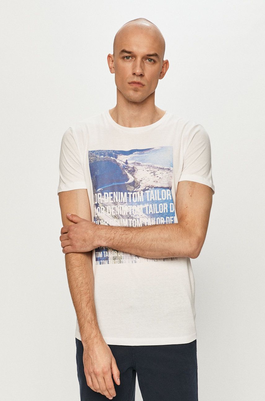 Tom Tailor Tricou culoarea alb 2023 ❤️ Pret Super answear imagine noua 2022