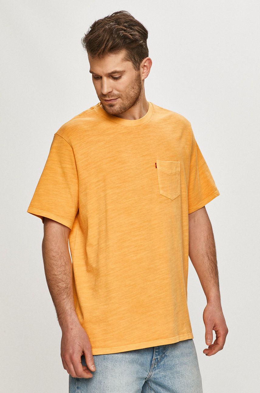 Levi’s Tricou culoarea portocaliu 2023 ❤️ Pret Super answear imagine noua 2022