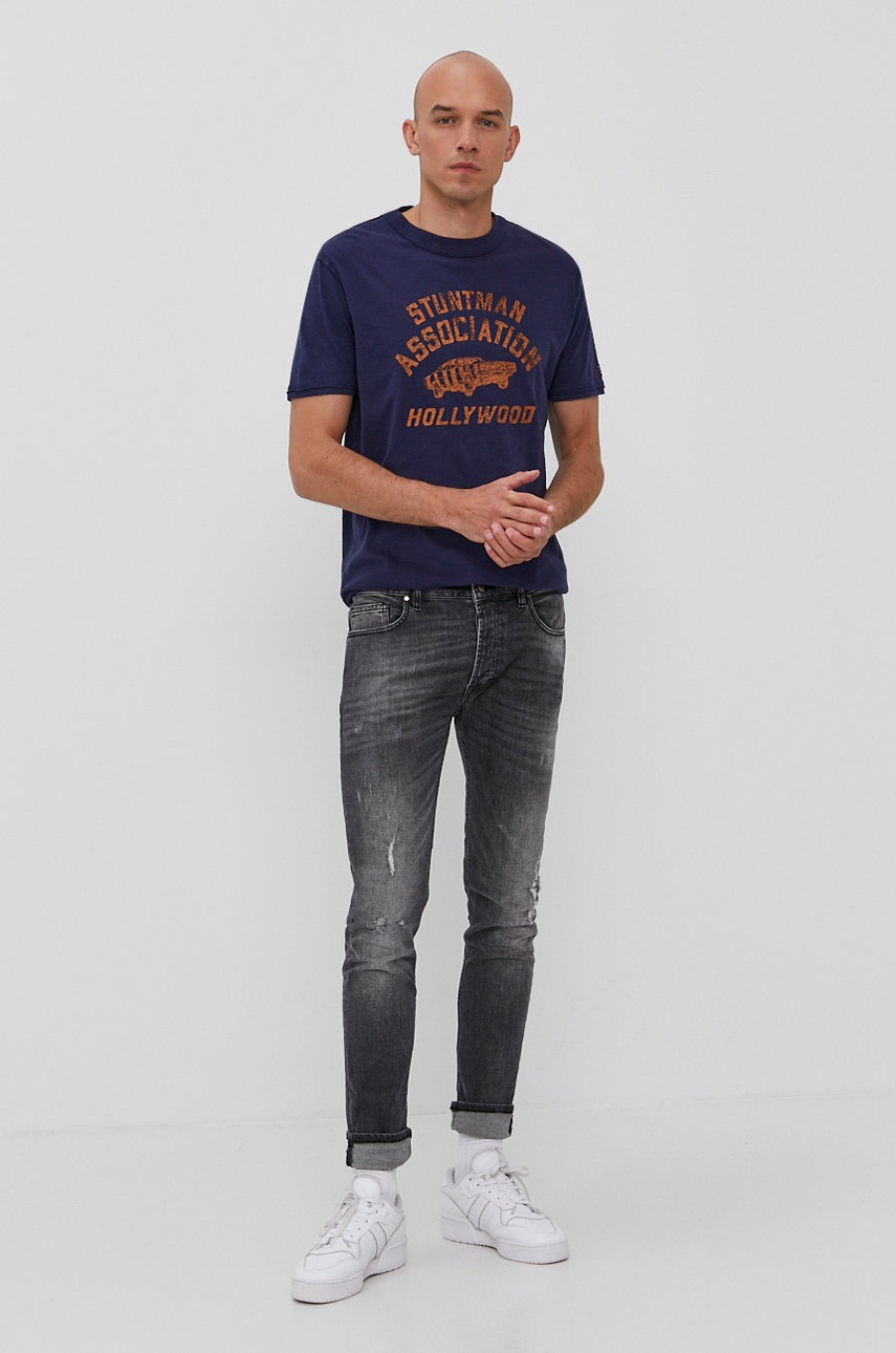 

Футболка Premium by Jack&Jones мужская цвет синий с принтом