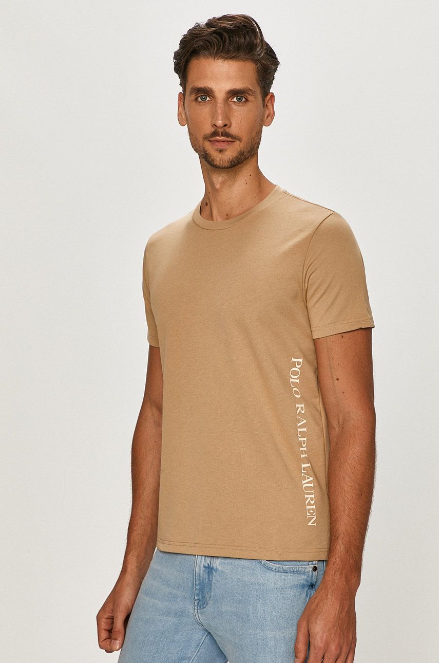 Polo Ralph Lauren T-shirt kolor brązowy