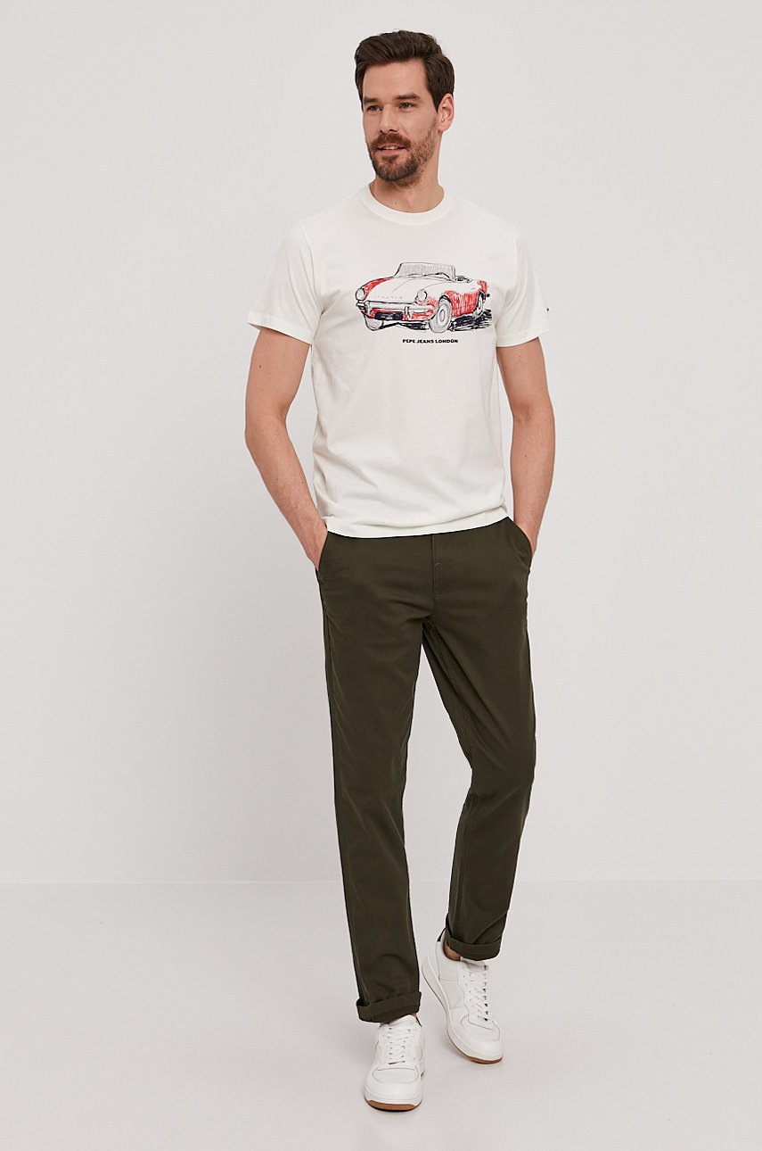 

Футболка Pepe Jeans цвет белый с принтом