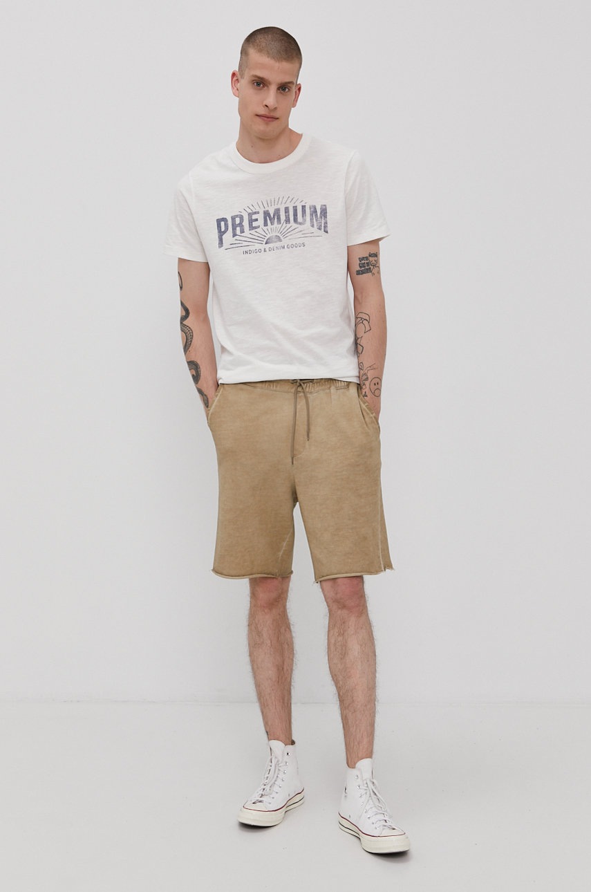 

Футболка Premium by Jack&Jones мужская цвет белый с принтом