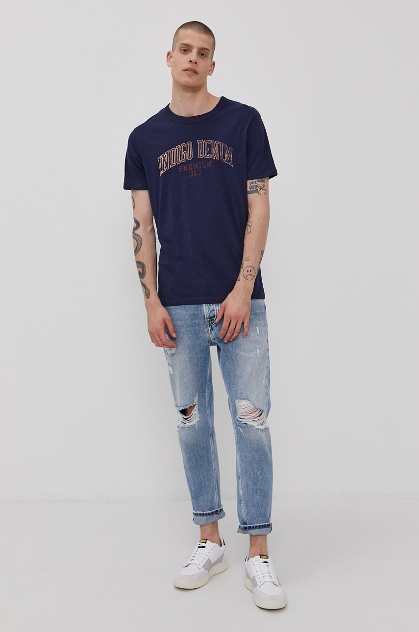 

Футболка Premium by Jack&Jones мужская цвет синий с принтом