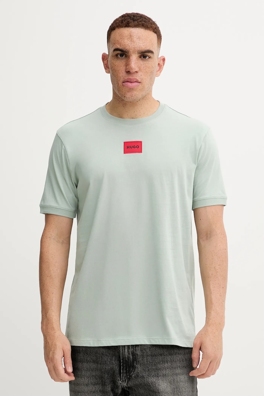 Βαμβακερό μπλουζάκι HUGO San Jared-C