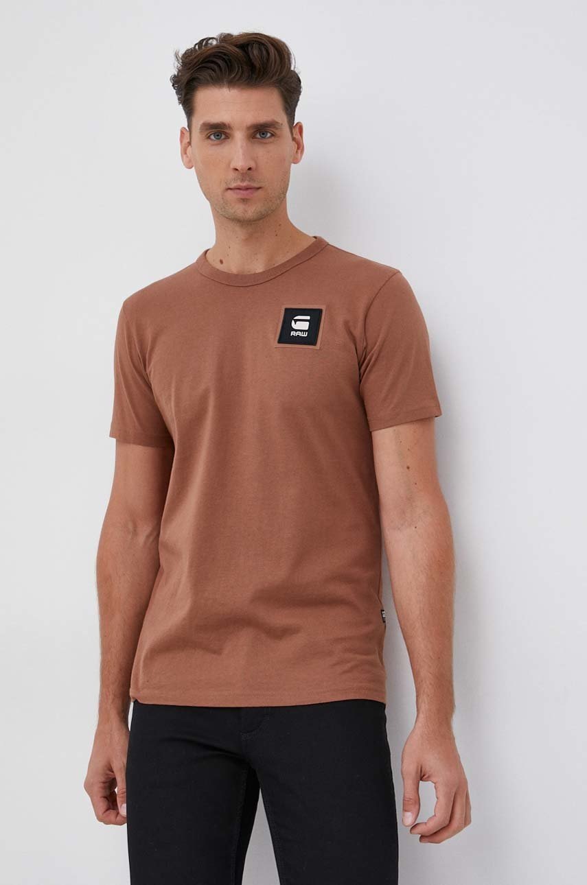 

G-Star Raw в кафяво с апликация, Кафяв