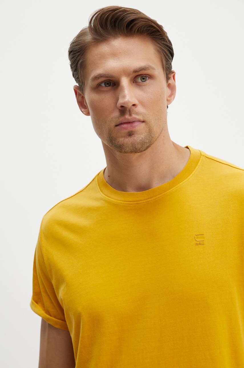 G-Star Raw tricou din bumbac x Sofi Tukker barbati, culoarea galben, neted